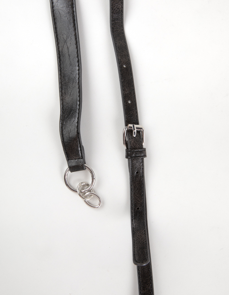 Faux Leather Buckle Shoulder Bag image number 6