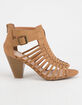 QUPID Chamber Tan Womens Heeled Sandals image number 2