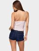EDIKTED Alaine Floral Striped Ruffle Tank Top image number 3