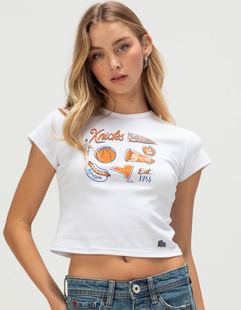 HYPE AND VICE New York Knicks Womens Baby Tee Primary Image