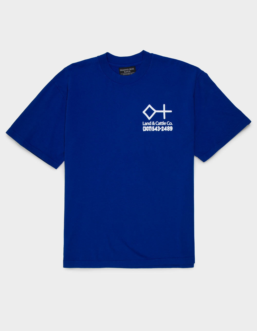 DIAMOND CROSS RANCH Retro Address Mens Tee - BLUE | Tillys