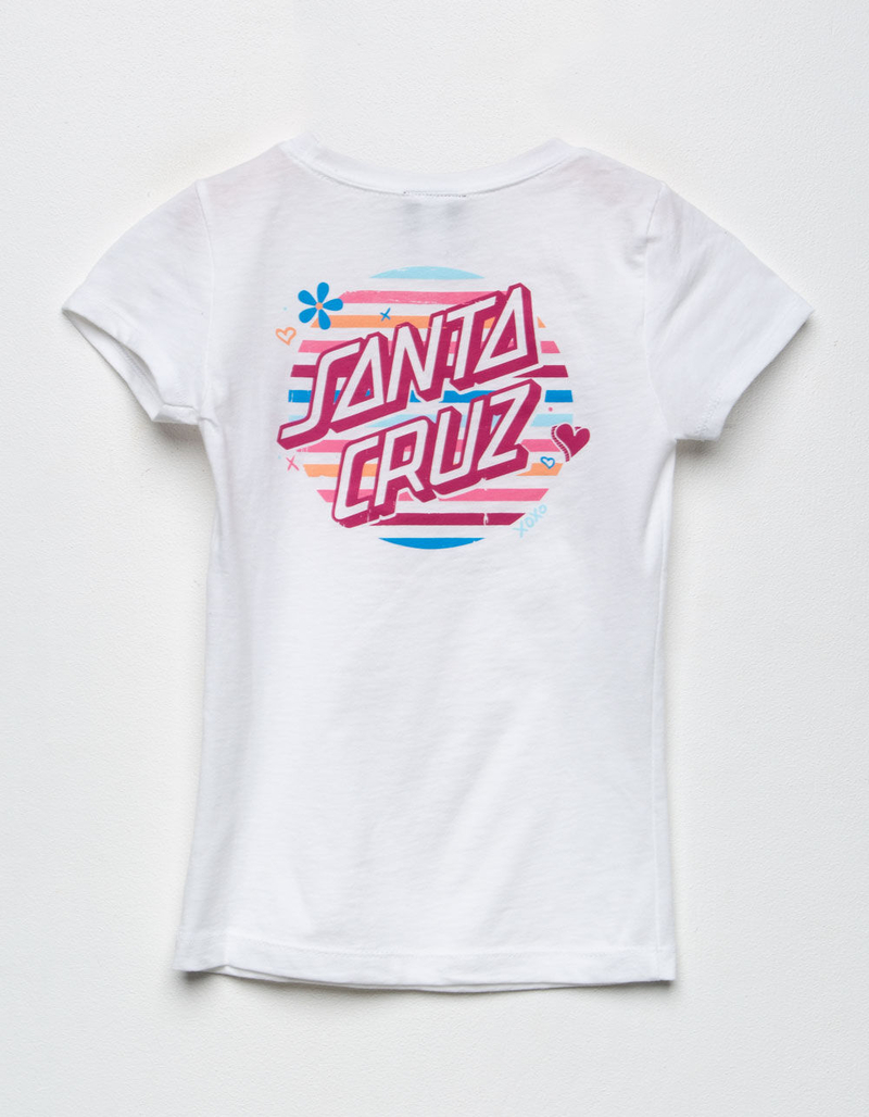 SANTA CRUZ Note Dot White Girls Tee image number 0