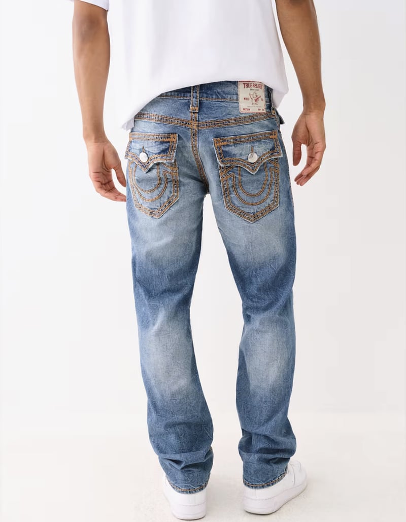TRUE RELIGION Ricky Super QT Flap Mens Relaxed Straight Jeans 