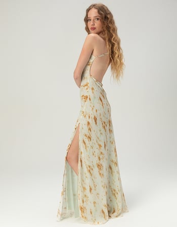 WEST OF MELROSE Womens Animal Print Maxi Dress Alternative Image
