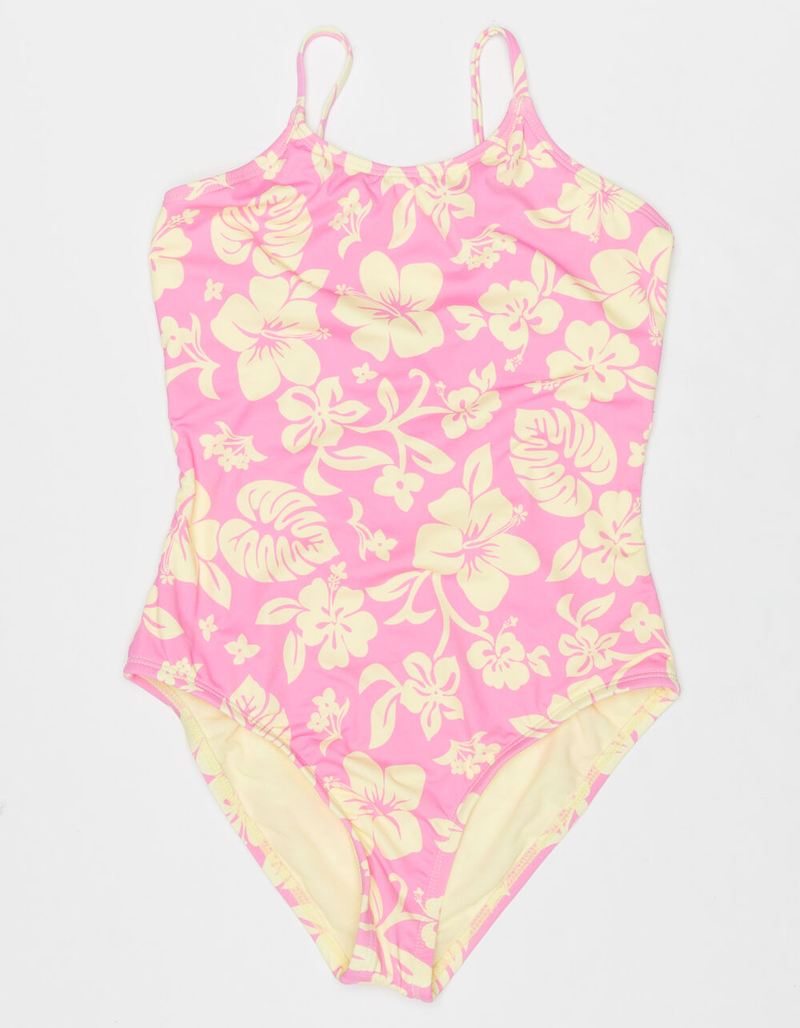 HOBIE Aloha Floral Girls One Piece Swimsuit image number 0