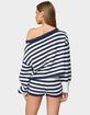 EDIKTED Saphi Striped Oversized Knit Sweater image number 3