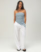 FULL TILT Womens Stripe Long Cinch Tube Top image number 6