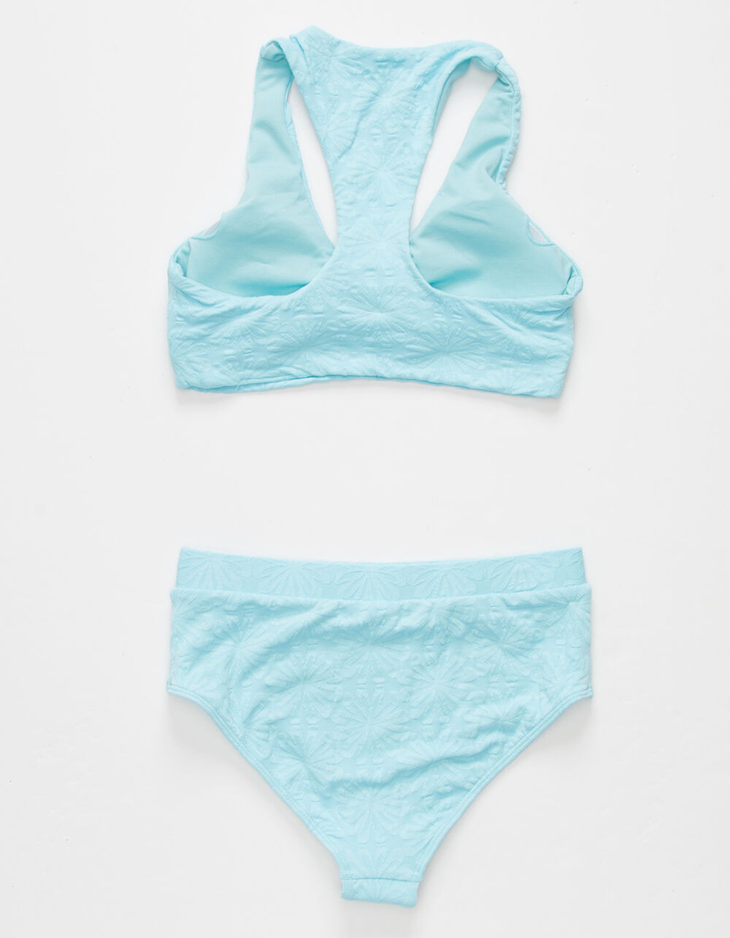 FULL TILT Knot High Waisted Girls Light Blue Bikini Set image number 1