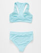 FULL TILT Knot High Waisted Girls Light Blue Bikini Set image number 2