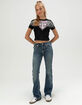 TRUE RELIGION Crystal Wing Womens Baby Tee image number 2