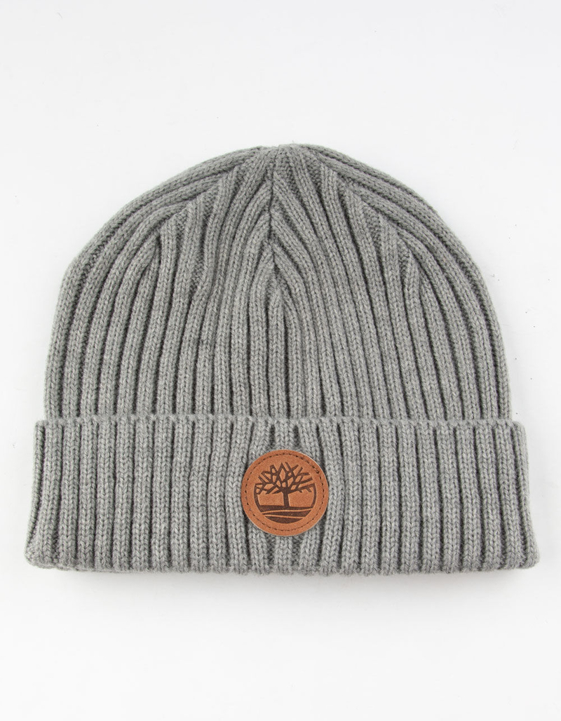 TIMBERLAND Ribbed Watch Cap Heather Gray Mens Beanie image number 0