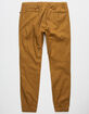 BROOKLYN CLOTH Twill Zip Side Pockets Tobacco Mens Jogger Pants image number 2