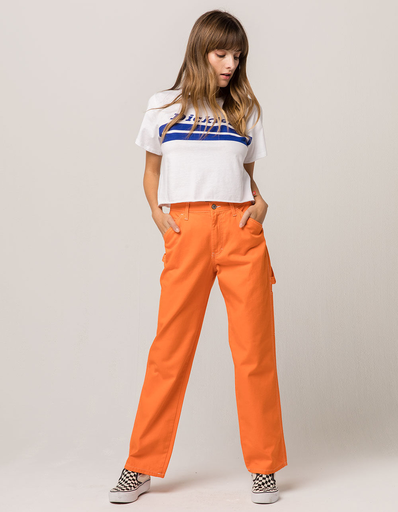 DICKIES Orange Carpenter Pants image number 3