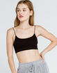 FULL TILT Seamless Skinny Strap Black Bralette image number 1
