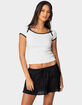 EDIKTED Rashelle Contrast Bow Top image number 1