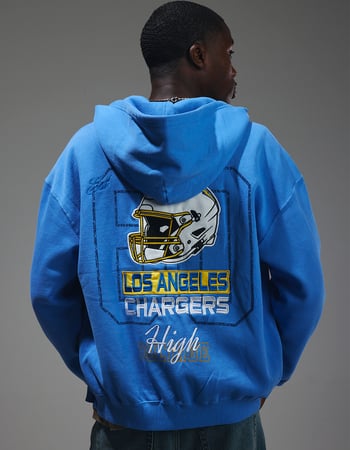 THE WILD COLLECTIVE Los Angeles Chargers Mens Zip-Up Hoodie Primary Image