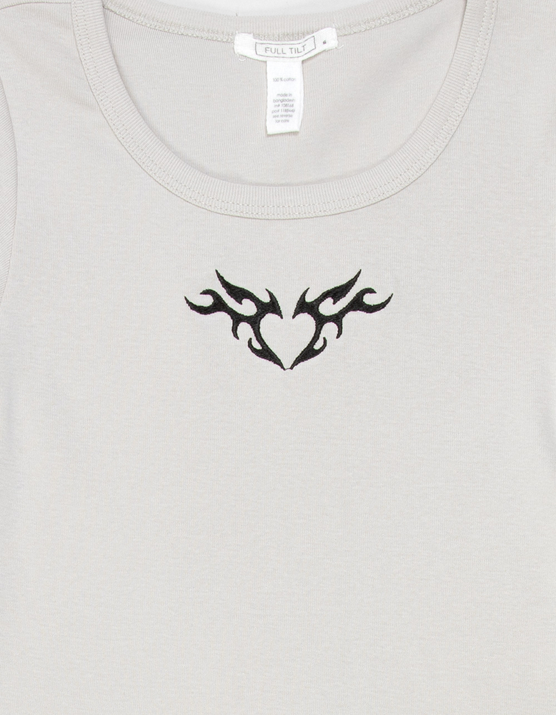 FULL TILT Embroidery Heart Girls Tee image number 1