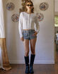 WEST OF MELROSE Plaid Womens Micro Shorts image number 5