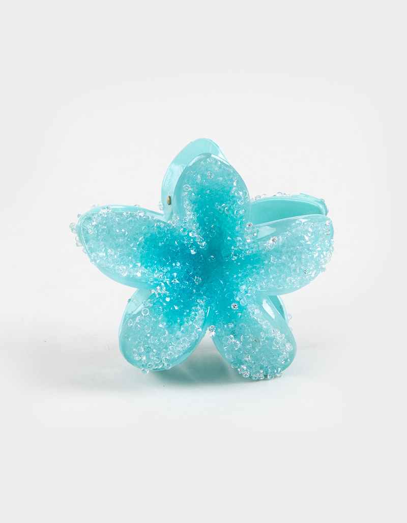FULL TILT Bedazzled Hawaiian Floral Claw Hair Clip image number 1
