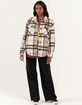 LOVE TREE Plaid Womens Shacket  image number 4