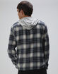 RSQ Mens Plaid Hooded Flannel image number 5