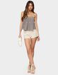 EDIKTED Lenie Strapless Chiffon Babydoll Top image number 5
