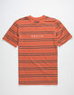 BRIXTON Hilt II Rust Stripe Mens T-Shirt image number 1