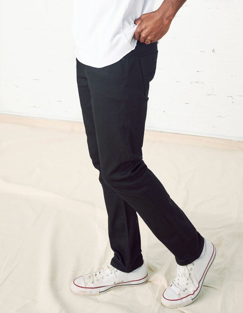 RSQ Mens Slim Taper Black Jeans image number 1