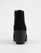 SODA Lug Sole Lace Up Black Womens Booties image number 4