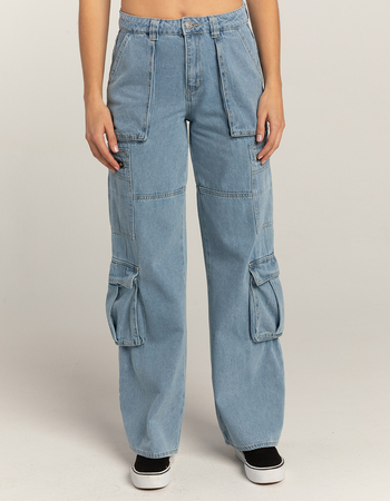 RSQ Womens High Rise Seamed Triple Cargo Pants Alternative Image