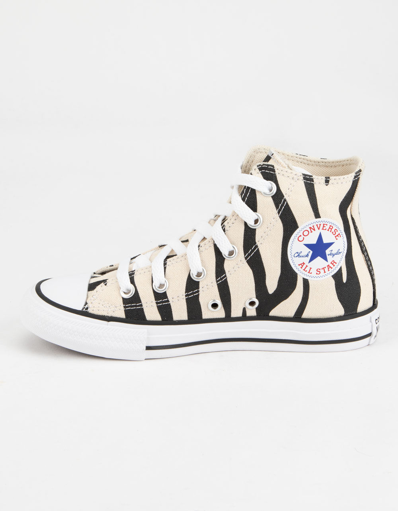 CONVERSE Chuck Taylor All Star Zebra Print Girls High Top Shoes image number 2