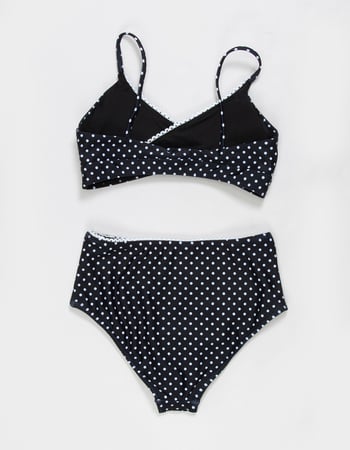 FULL TILT Girls Polka Dot Wrap Bralette Bikini Set Alternative Image
