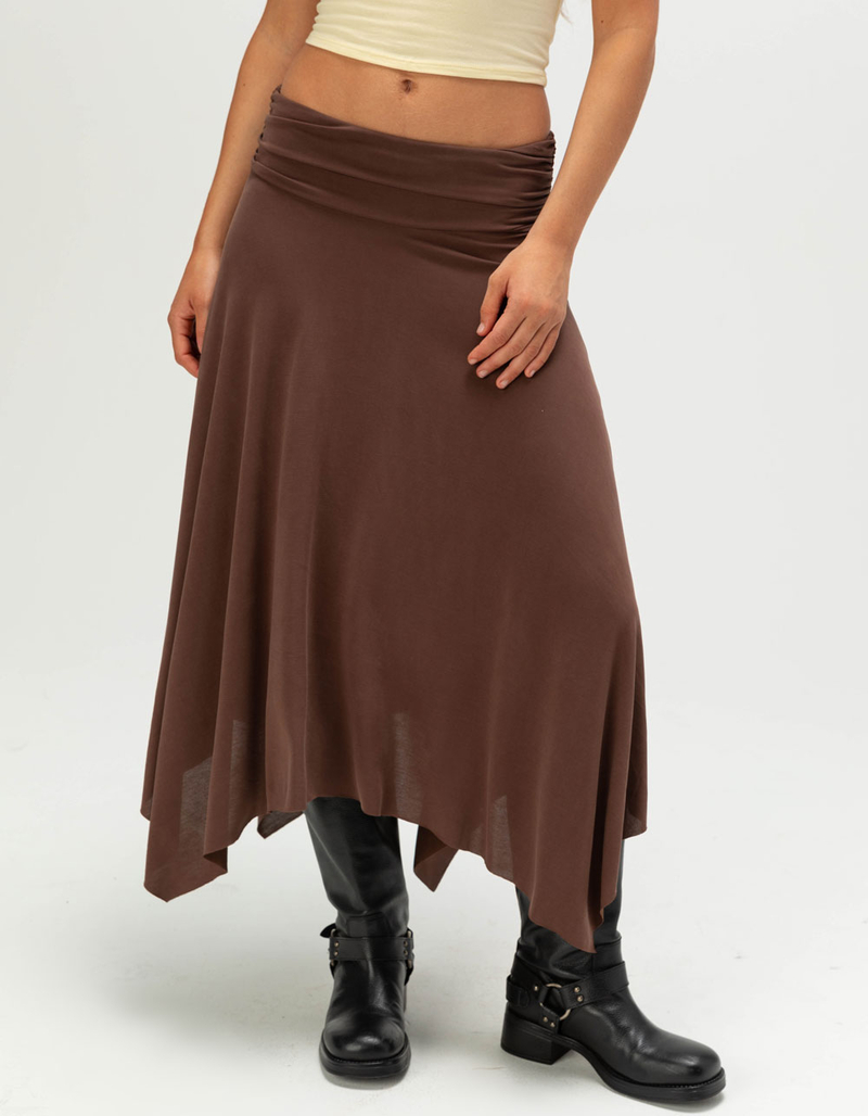 WEST OF MELROSE Womens Fold Over Maxi Skirt  image number 1