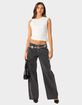 EDIKTED Raelynn Washed Low Rise Jeans image number 2