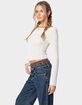 EDIKTED Textured Sheer Boat Neck Top image number 3