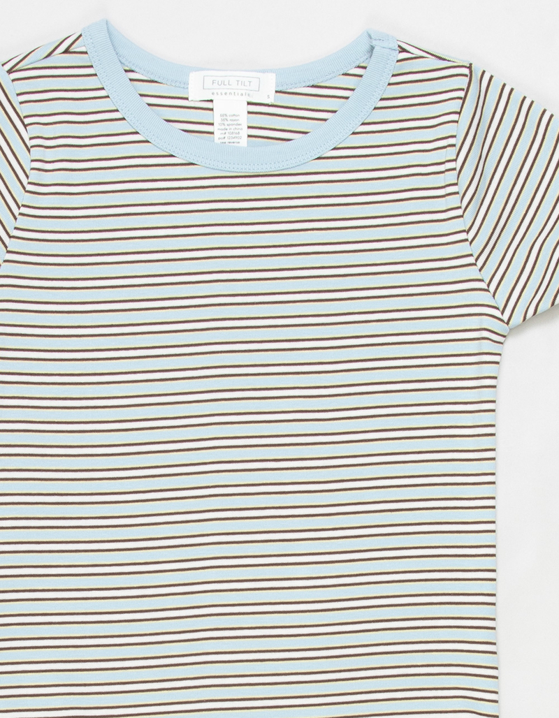 FULL TILT Essentials Girls Stripe Ringer Tee image number 1
