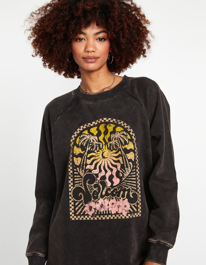 VOLCOM Stone Magic Womens Oversized Crewneck Sweatshirt image number 0