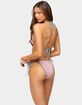 EDIKTED Tora Reversible Polka Dot String Bikini Bottoms image number 3