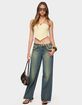 EDIKTED Faux Suede Star Low Rise Jeans image number 5