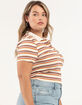 RSQ Womens Stripe Button Front Top image number 6