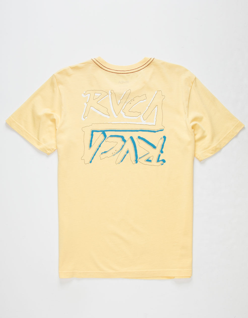 RVCA Offset Yellow Boys T-Shirt image number 0