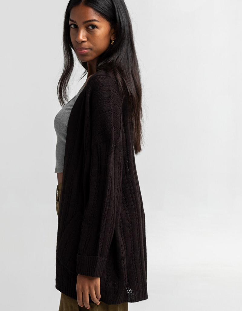 FULL CIRCLE TRENDS Womens Open Stich Long Cardigan image number 1