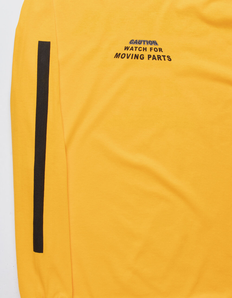 NEON RIOT Caution Kanji Gold Mens T-Shirt image number 1