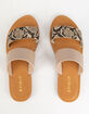 BAMBOO Double Strap Womens Snake Sandals image number 2