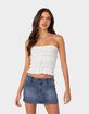 EDIKTED Cecily Strapless Knit Top image number 1