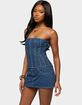 EDIKTED Camelia Strapless Denim Corset image number 2