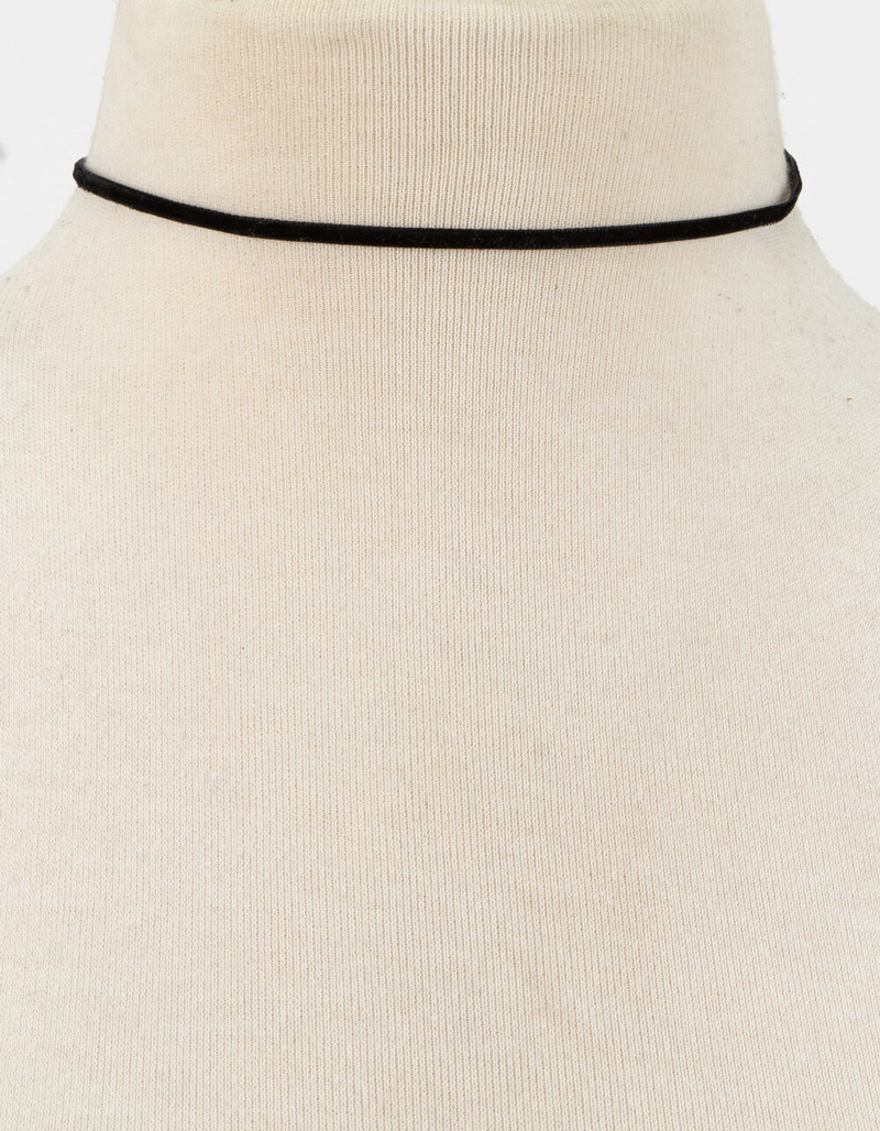 FULL TILT 5 Pack Beaded/Star/Velvet Chokers image number 1