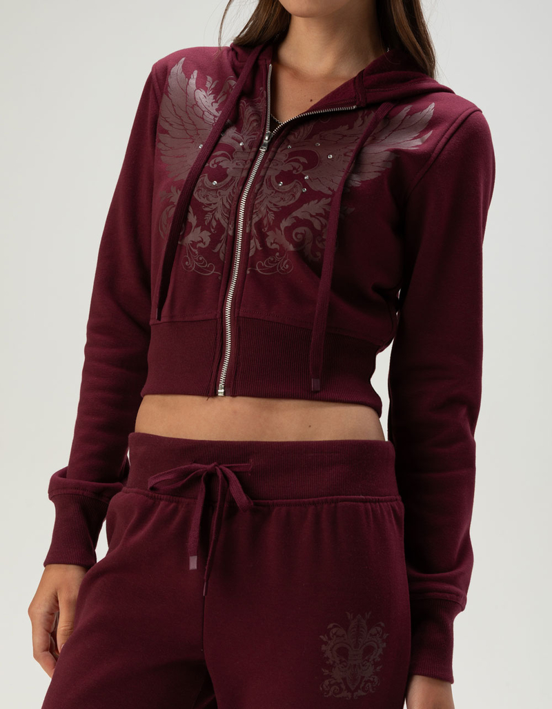FULL TILT Wing Graphic Womens Zip-Up Hoodie image number 4
