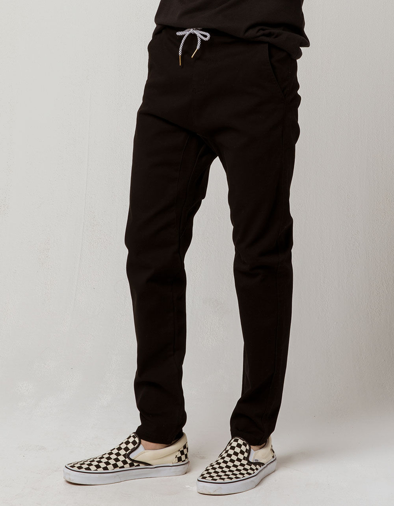 CHARLES AND A HALF Black Mens Chino Jogger Pants image number 1