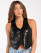 BLANK NYC Faux Leather Womens Vest image number 2